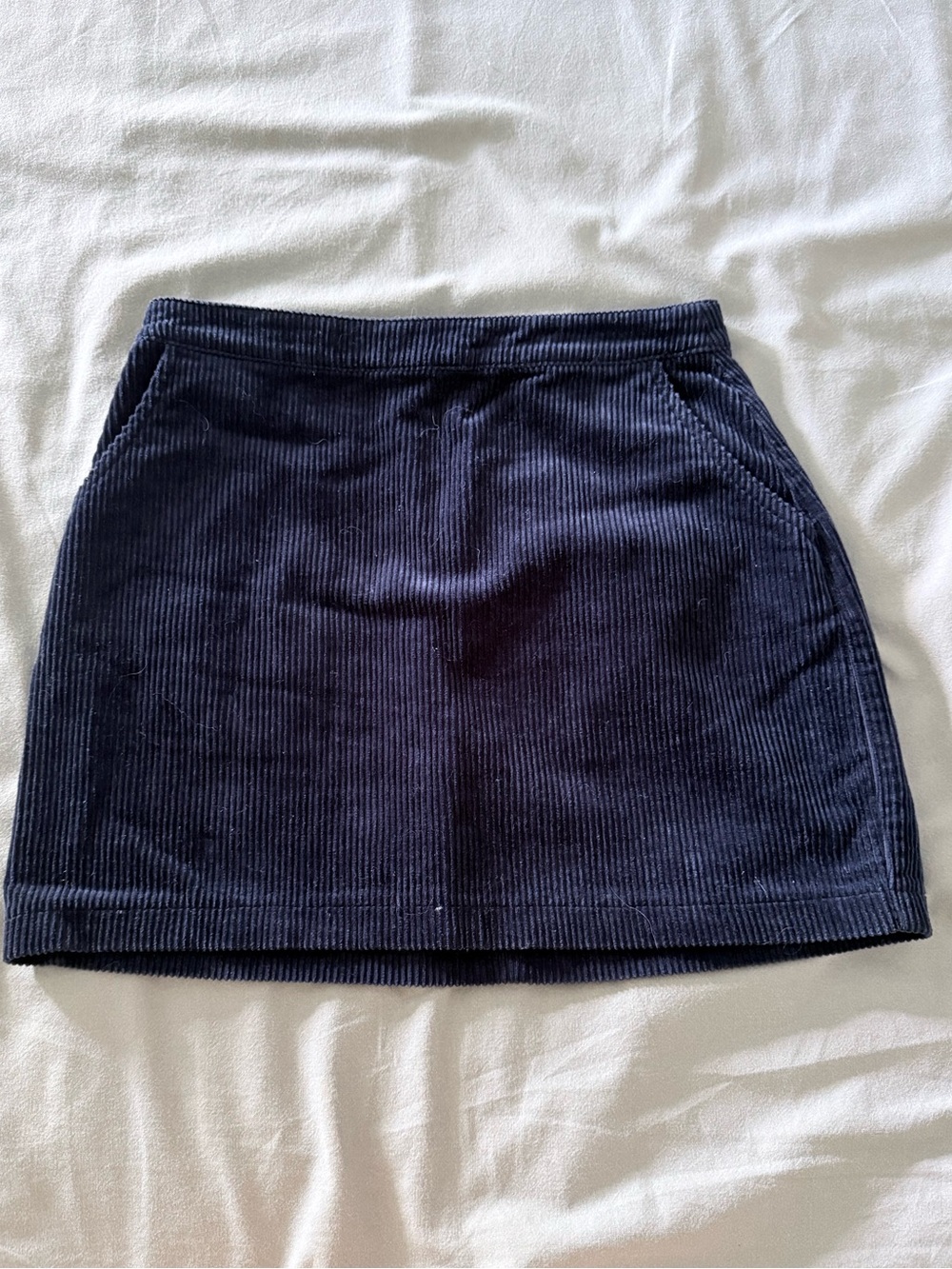 Forever 21 Navy Corduroy Mini Skirt